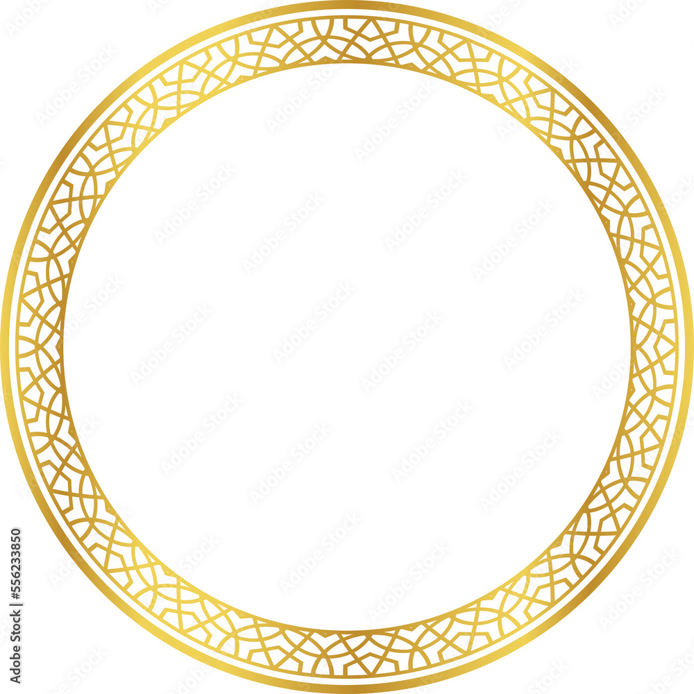 Luxury golden round frame botanic garden vingate pattern Luxury golden round frame botanic garden vingate pattern