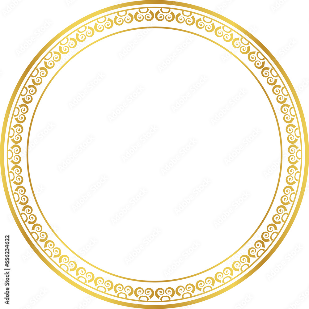 Luxury golden round frame botanic garden vingate pattern Luxury golden round frame botanic garden vingate pattern