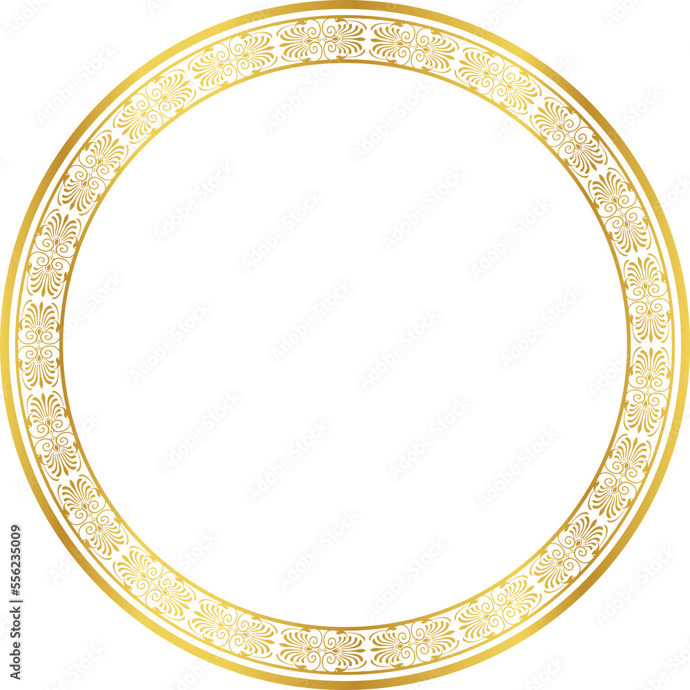 Luxury golden round frame botanic garden vingate pattern Luxury golden round frame botanic garden vingate pattern