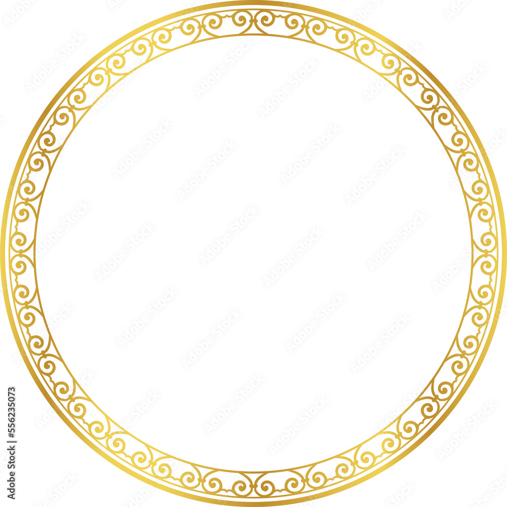Luxury golden round frame botanic garden vingate pattern Luxury golden round frame botanic garden vingate pattern