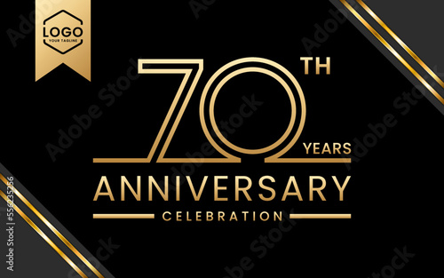 70 year anniversary celebration template design. Logo Vector Template Illustration