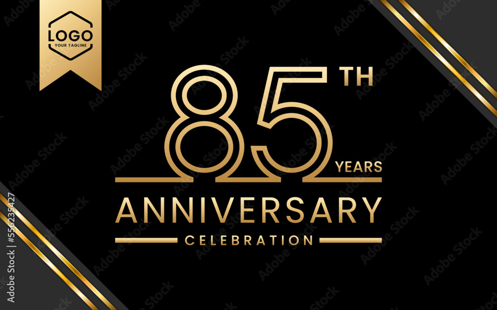 85 year anniversary celebration template design. Logo Vector Template Illustration