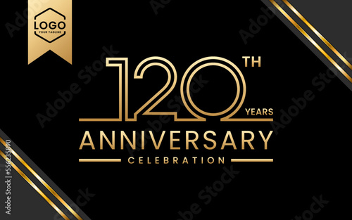 120 year anniversary celebration template design. Logo Vector Template Illustration