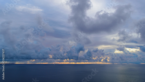 Gradient Beautiful sunset Sky and sea Horizon Mysterious background material Travel Memories image © kiranao