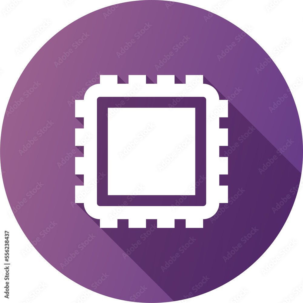 Chips icon in flat design style. Circuit chip signs illustration. Chips icon in flat design style. Circuit chip signs illustration.