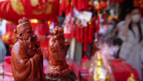 Chinese Lunar New Year  shop along the street