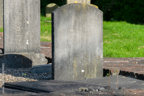 Close Up Of Tombstones At A Old Historical Church At Diemen The Netherlands 2020