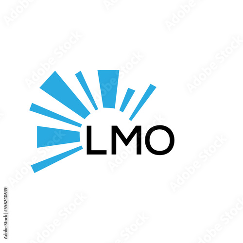 LMO letter logo. LMO blue image on white background and black letter. LMO technology  Monogram logo design for entrepreneur and business. LMO best icon.
