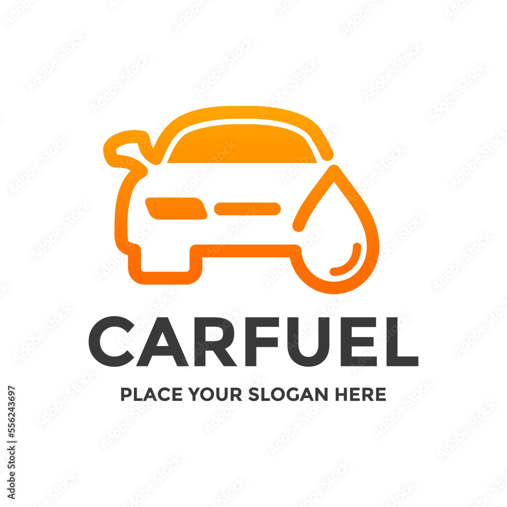 Car fuel vector logo template. This design use transportation or vehicle symbol. Suitable for technology.