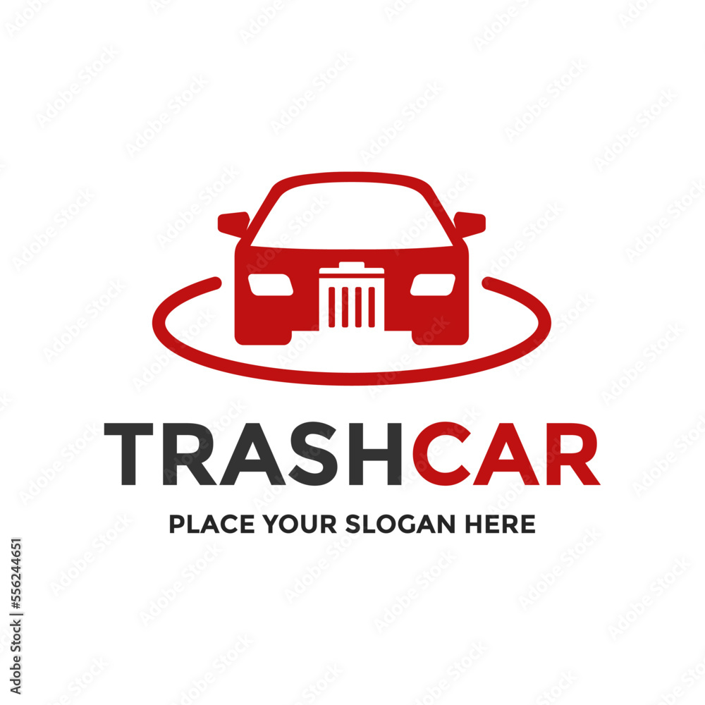 Trash car vector logo template. This design use transportation symbol. Suitable for vehicle business. Trash car vector logo template. This design use transportation symbol. Suitable for vehicle business.