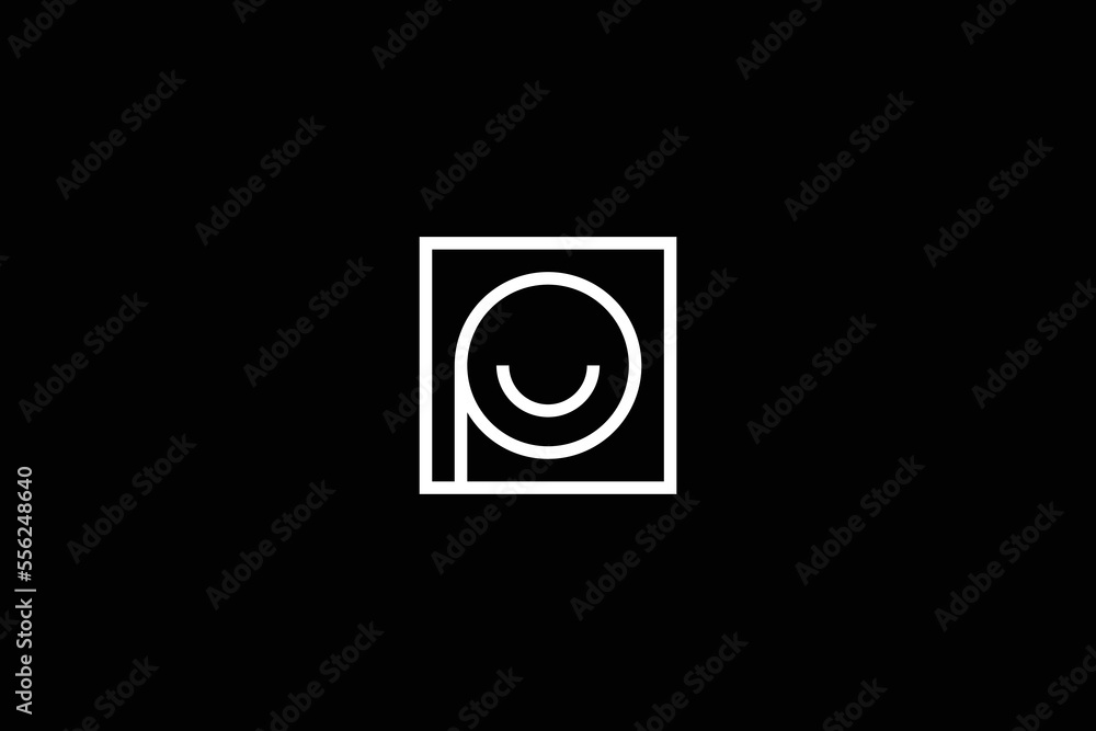 Minimal Awesome Trendy Professional Letter P Smile Icon Logo Design Template On Black Background Minimal Awesome Trendy Professional Letter P Smile Icon Logo Design Template On Black Background