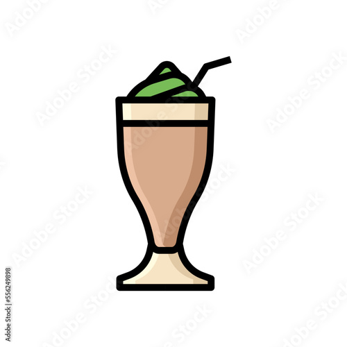 Frappe Icon in Colored Outline Style. Frappe Icon Vector Isolated