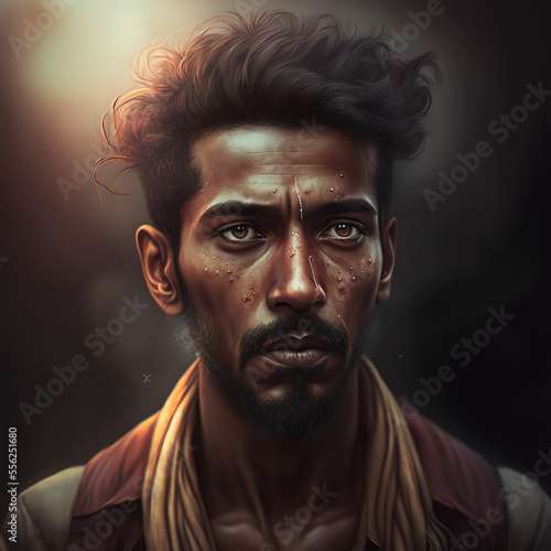 Portrait of an indian brown skin man
