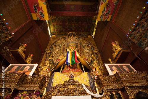 Quadro em tela Tibetan Buddhist Temple in Boudhanath, The stupa is on the ancient trade route from Tibet
