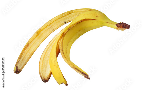 Banana peel, isolated on white background