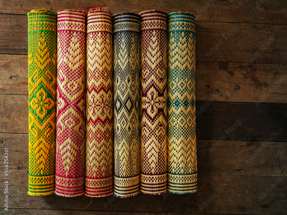 Reed mats, folk wisdom rural areas processing of local plants combining