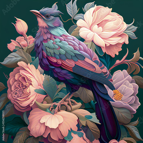oiseau couleurs girly