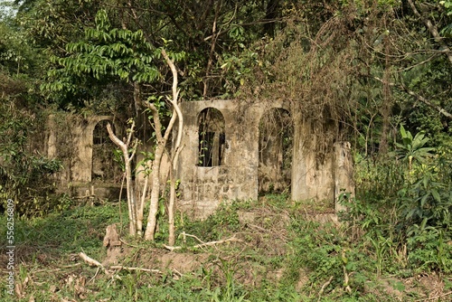 An old, abandoned house in Hohoe village, Volta region. Ghana. Africa. photo