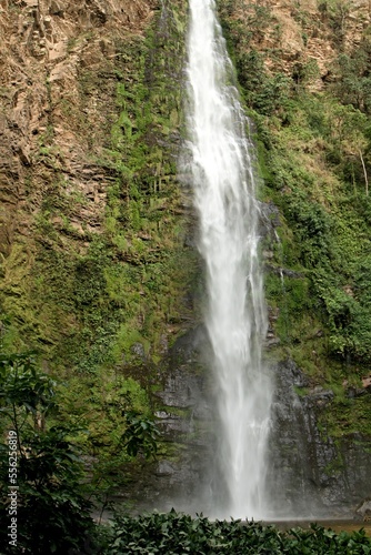 View of Wli waterfall, 80 meters high. The highest in West Africa. Located in Hohoe village, Volta region. Ghana. photo