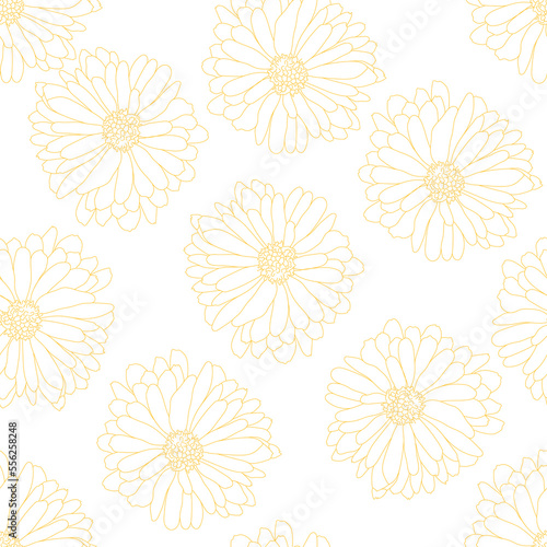 Seamless fabric of floral Line Pattern Vector, like ornament vector. Suit for package design, wallpaper, fashion print.