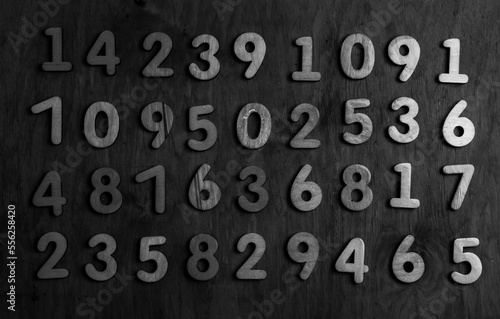 Background of numbers. from zero to nine. Numbers texture. Finance data concept. Mathematic. Seamless pattern with numbers. financial crisis concept. Business success.