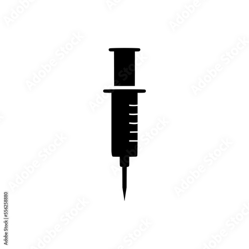 Syringe, injection hand drawn icon.