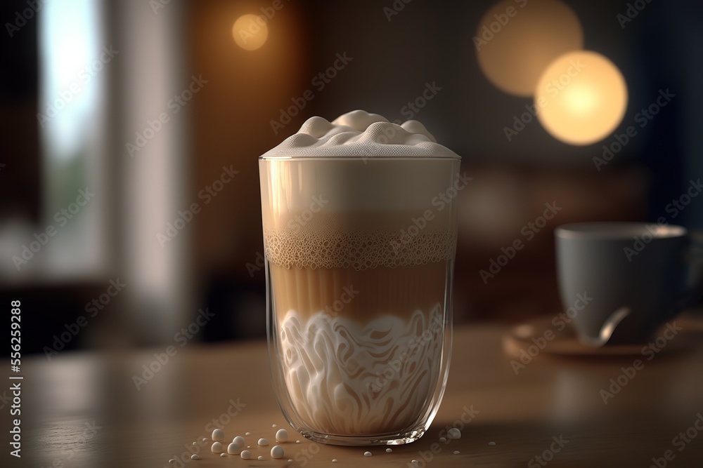 a chocolate Desert with multiple layers in a tall glass, chocolate crash, milk, oat, cream a chocolate Desert with multiple layers in a tall glass, chocolate crash, milk, oat, cream