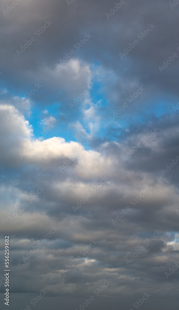 Fototapeta premium Fantastic soft thunderclouds, sky panorama