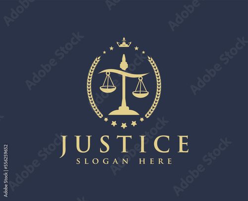 Justice logo, Law logo design vector, law firm