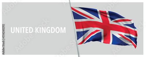 United Kingdom happy day greeting card, banner with template text vector illustration