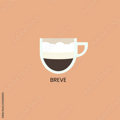 Delicious breve icon. Drink vector illustration design