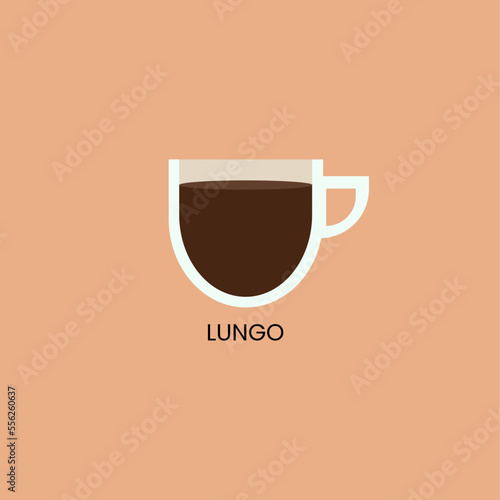 Delicious lungo icon. Drink vector illustration design