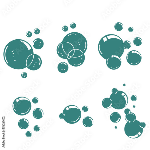 hand drawn doodle oxygen bubble soap illustration vector