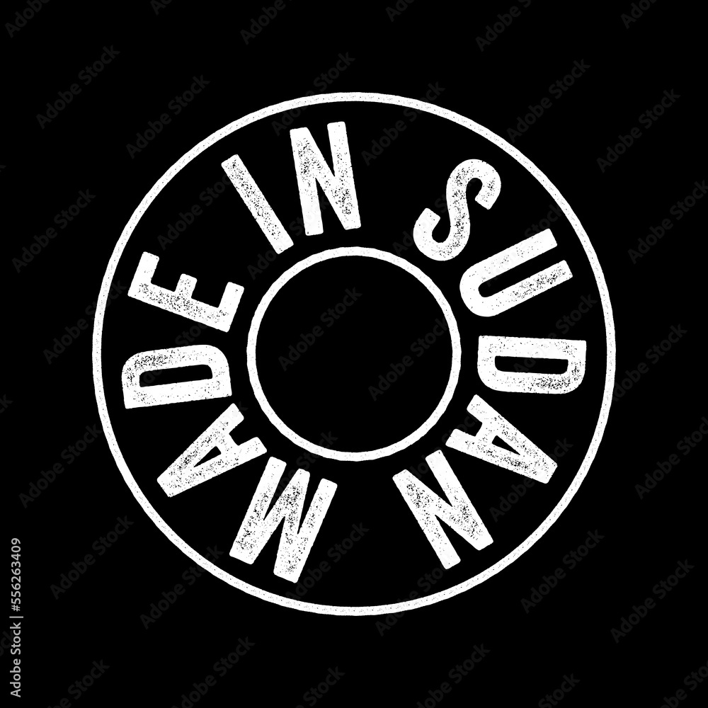 Made in Sudan text emblem stamp, concept background Made in Sudan text emblem stamp, concept background