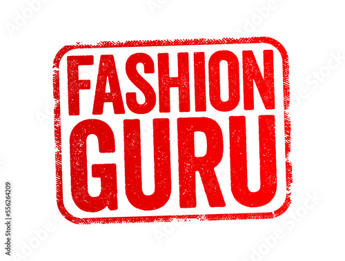 Fashion Guru text stamp concept for presentations and reports photo