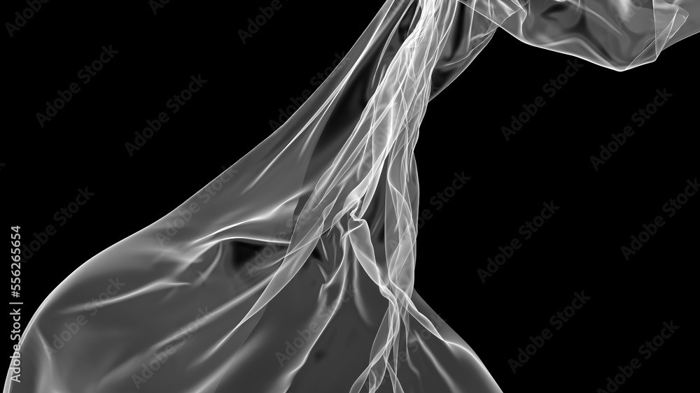 White fabric textile on wind. cloth fluttering White fabric textile on wind. cloth fluttering
