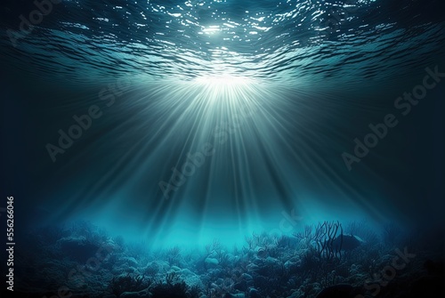 background, underwater, light, shine, ray, water, surface, ripple, wave, beautiful, ocean, sea, coral, reef, 
