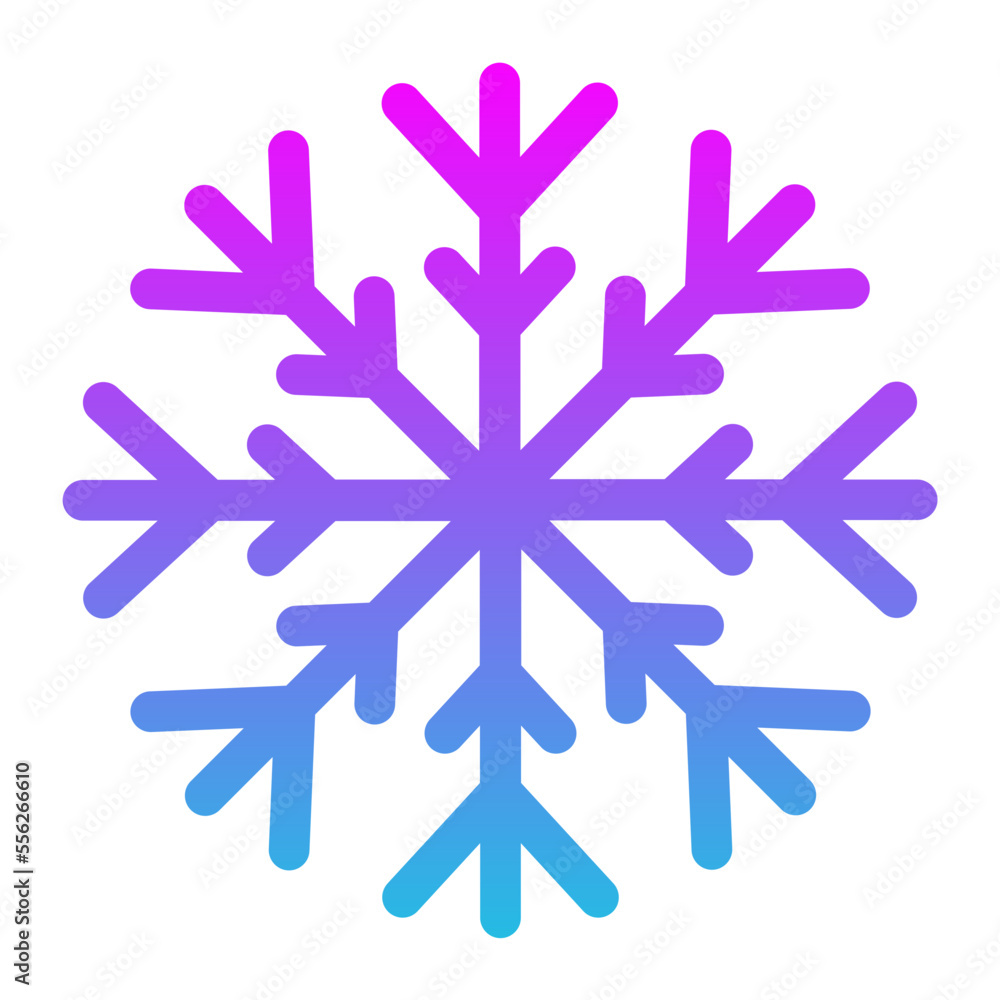 Snowflake Glyph Gradient Icon Snowflake Glyph Gradient Icon