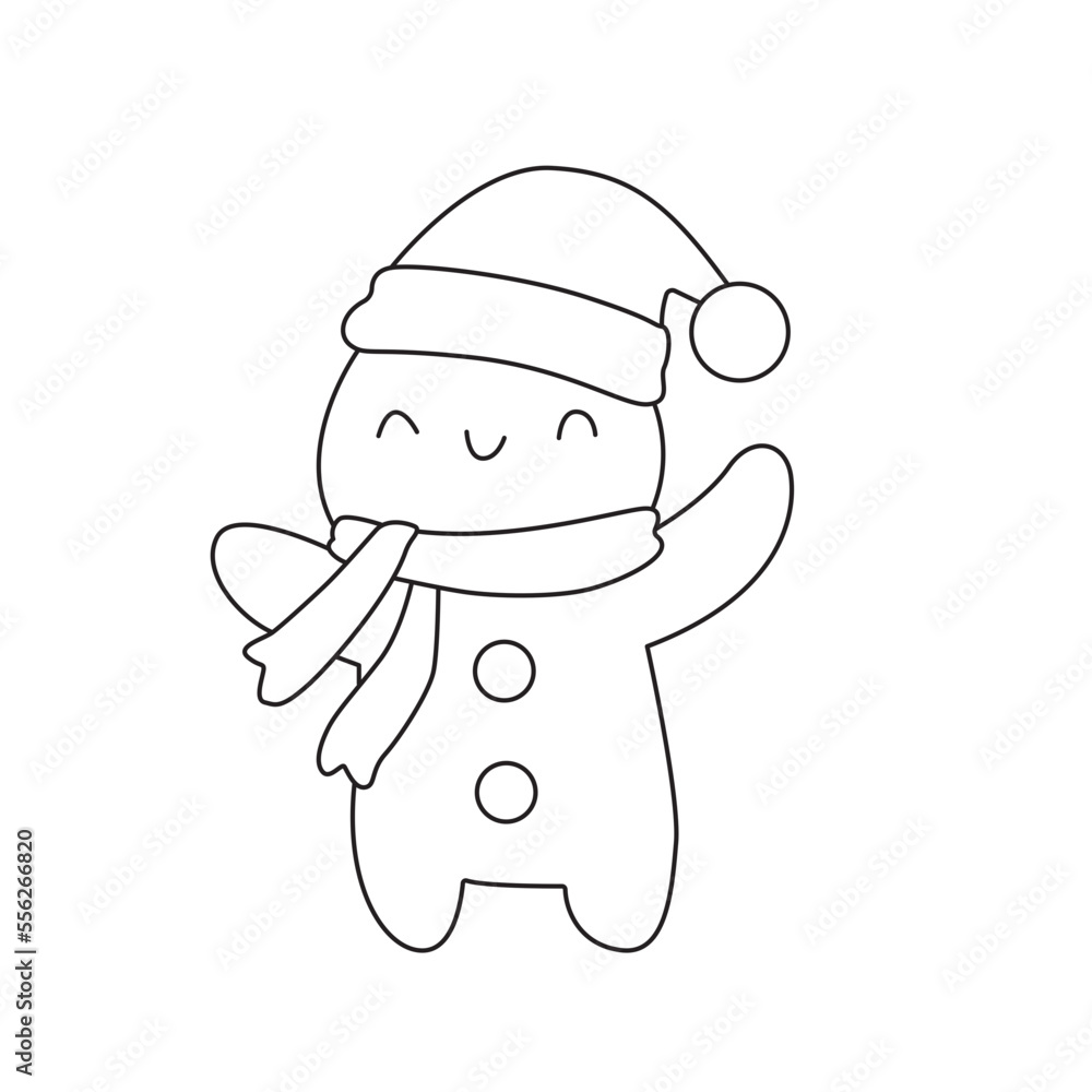 christmas ginger bread outline