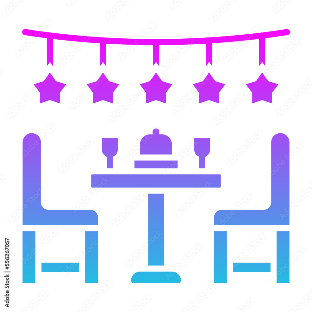Dinner Glyph Gradient Icon Dinner Glyph Gradient Icon