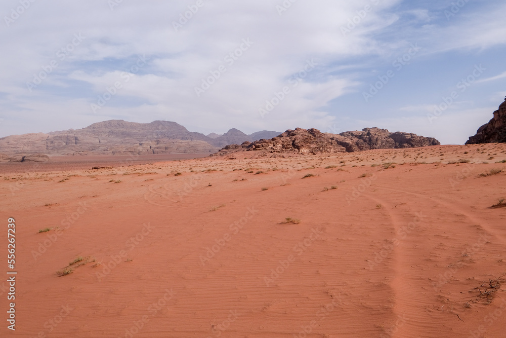 Le désert du Wadi Rum en Jordanie