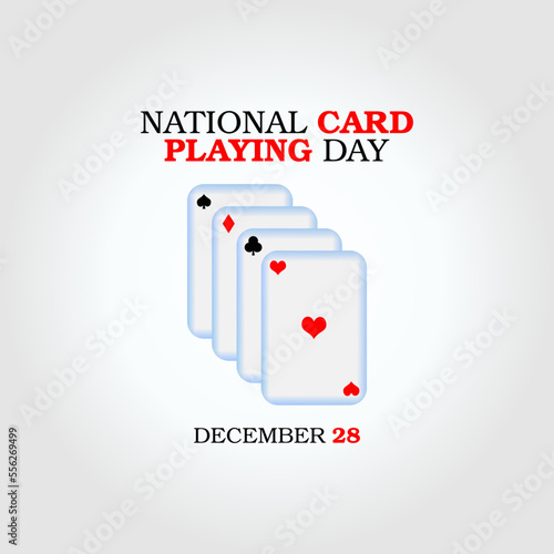 vector graphic of national card playing day good for national card playing day celebration. flat design. flyer design.flat illustration.