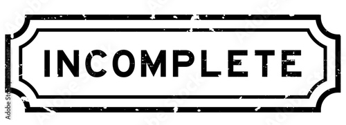 Grunge black incomplete word rubber seal stamp on white background