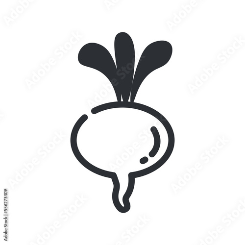 Beetroot line icon, outline vector sign, linear pictogram isolated on white background. Logo illustration