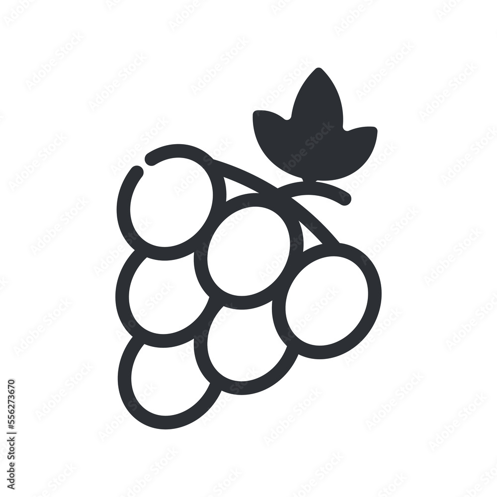 Grape line icon, outline vector sign, linear pictogram isolated on white background. Logo illustration Grape line icon, outline vector sign, linear pictogram isolated on white background. Logo illustration