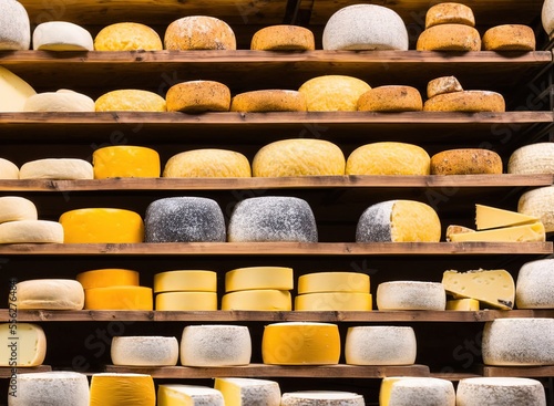 lots of different types of cheese