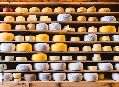 lots of different types of cheese