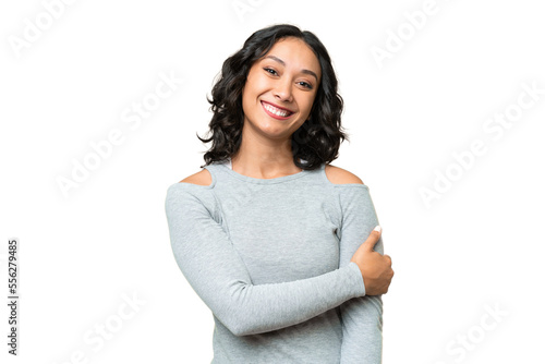 Canvastavla Young Argentinian woman over isolated background laughing