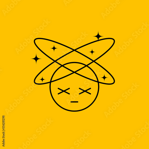 Dizziness, headache reaction