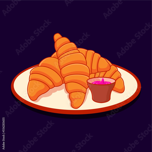 croissants, frensh food menu, suitable for social media elements